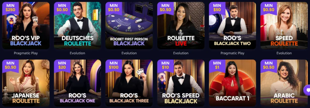 Roobet live casino