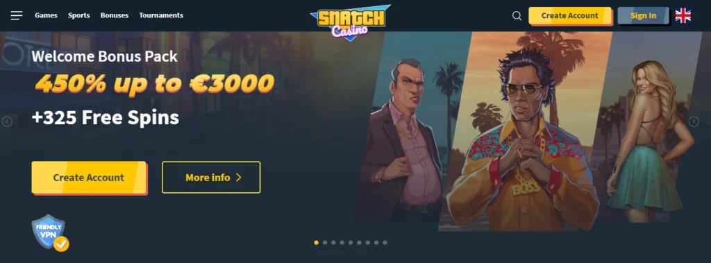 Snatch homepage