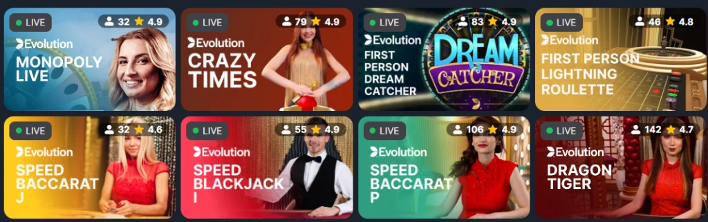 rich prise live casino