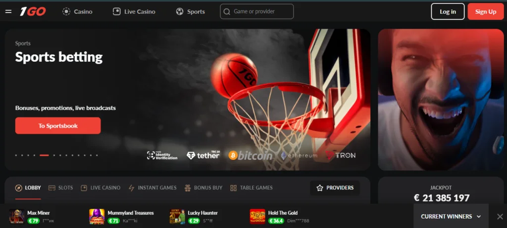 1go casino homepage