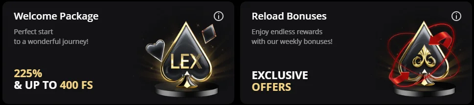 lex casino welcome bonus
