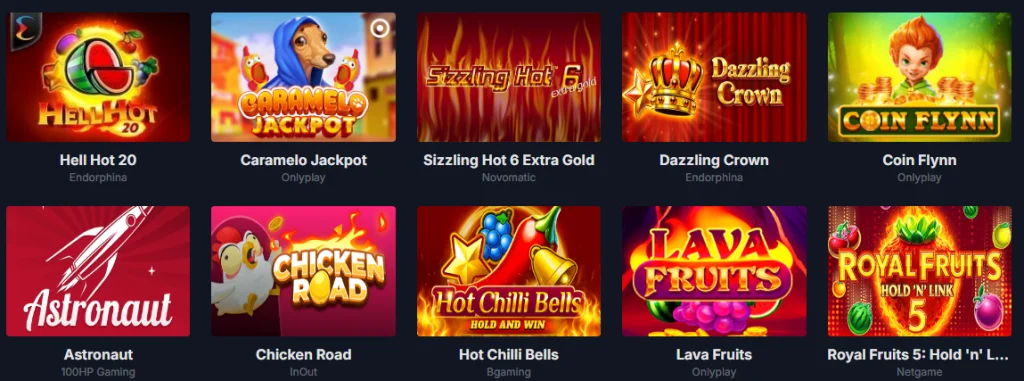 Xon slots